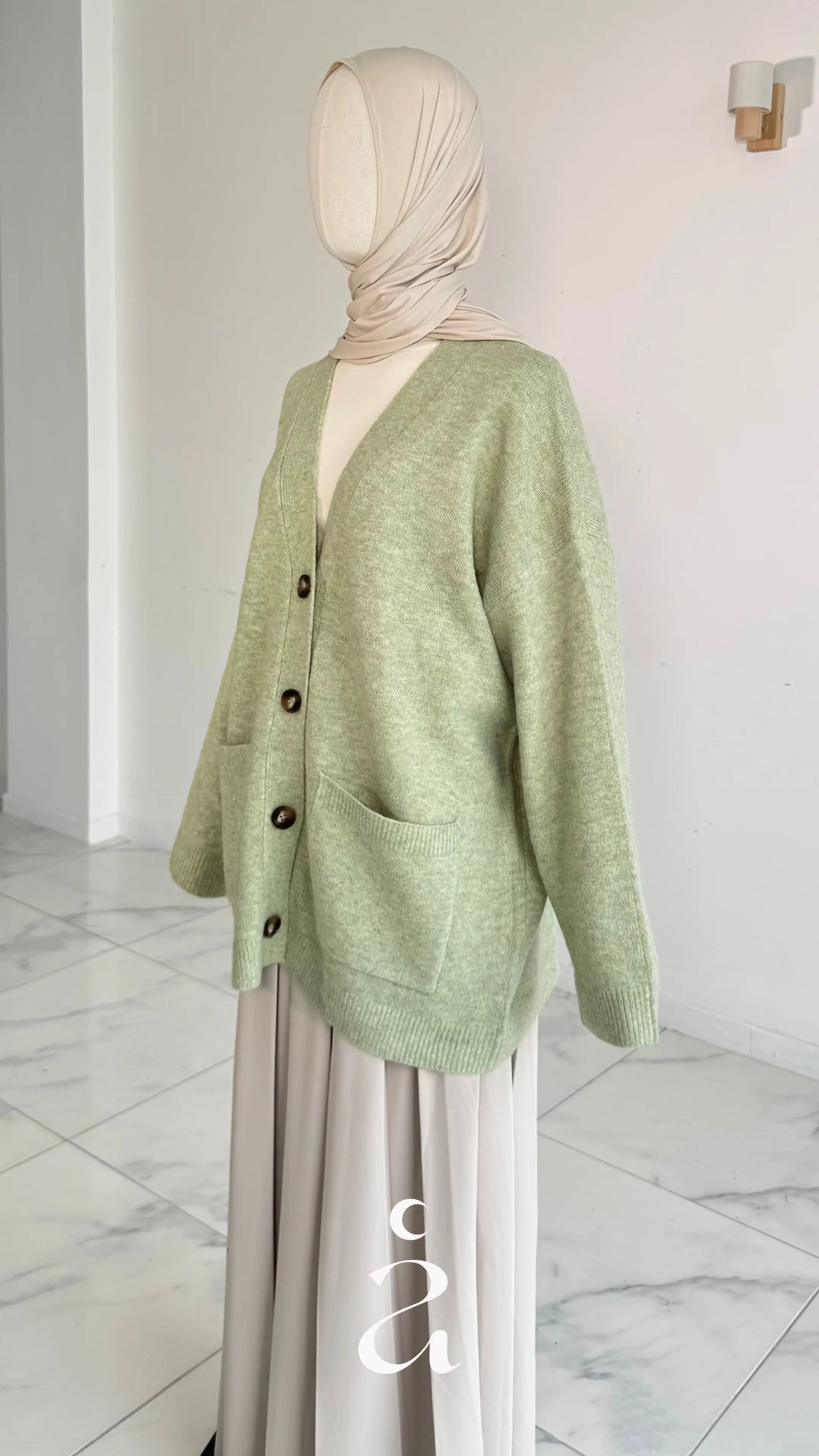 CARDIGAN LAINE BOUTONIÈRE - JANNAH