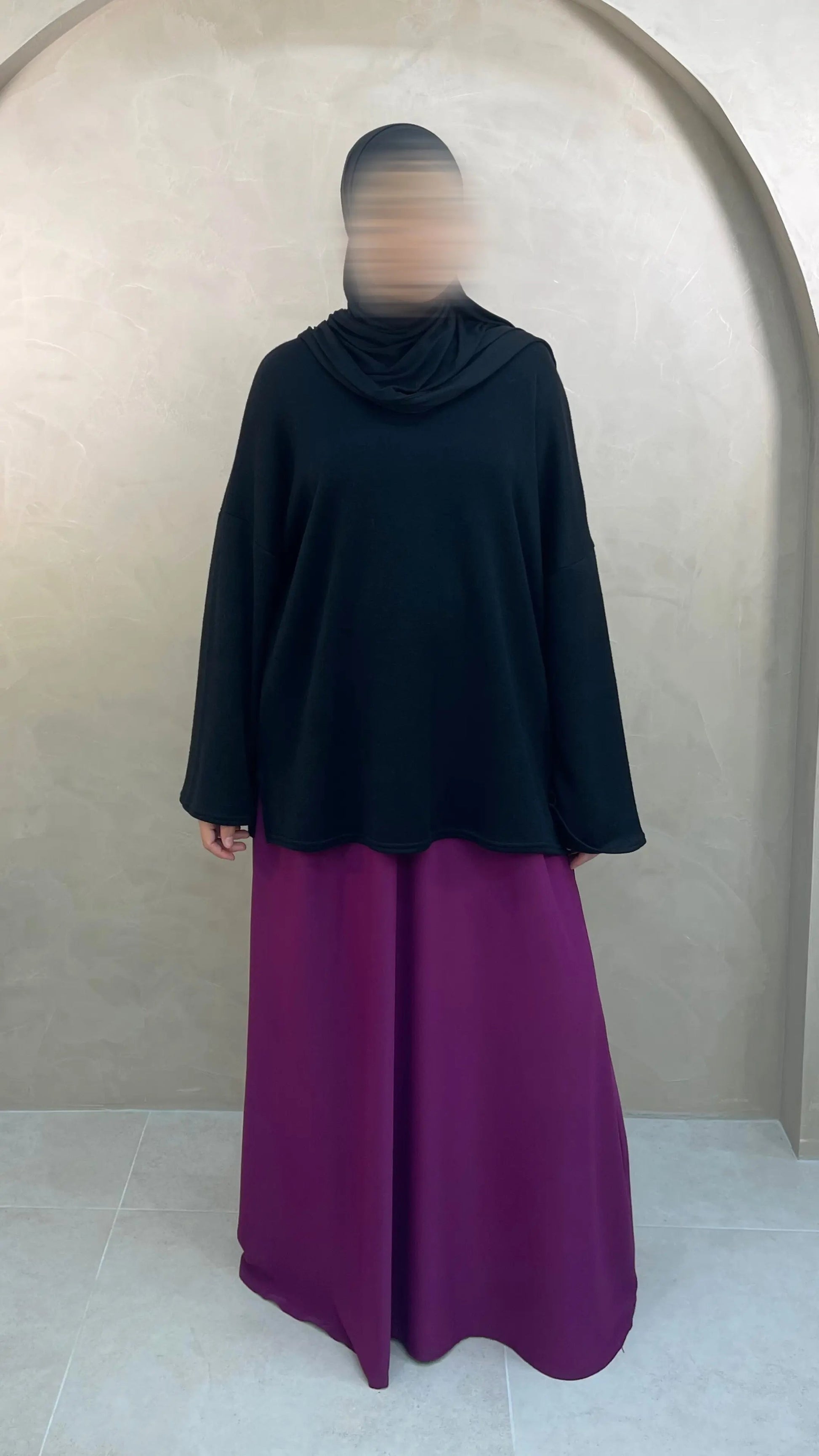 JUPE SOIE DE MEDINE AVEC POCHE - ANNA