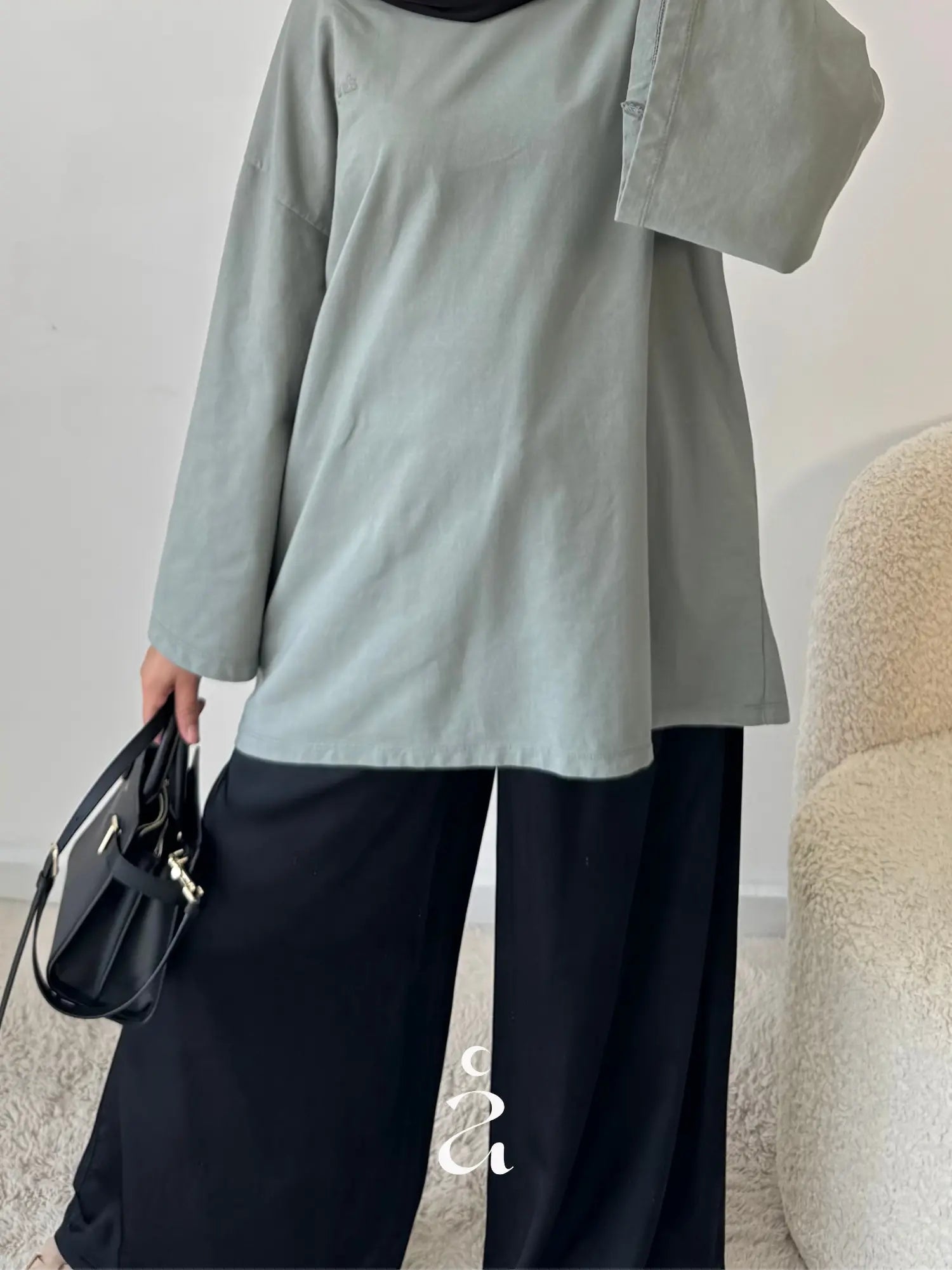 PANTALON LARGE SATINÉ - SAÏNA