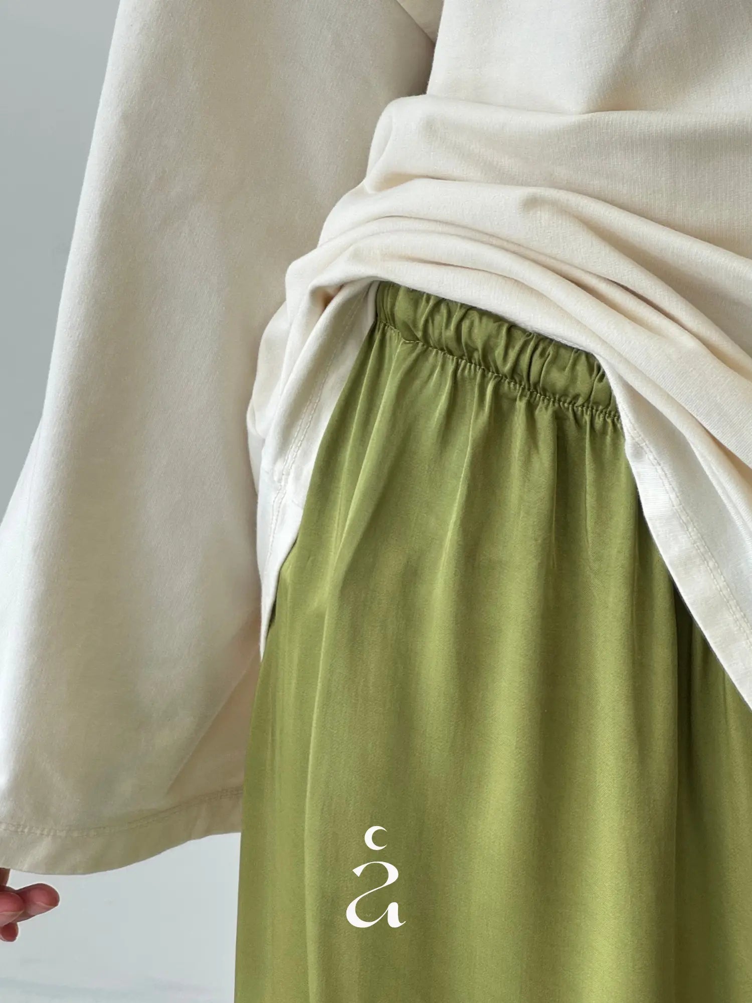 PANTALON LARGE SATINÉ - SAÏNA