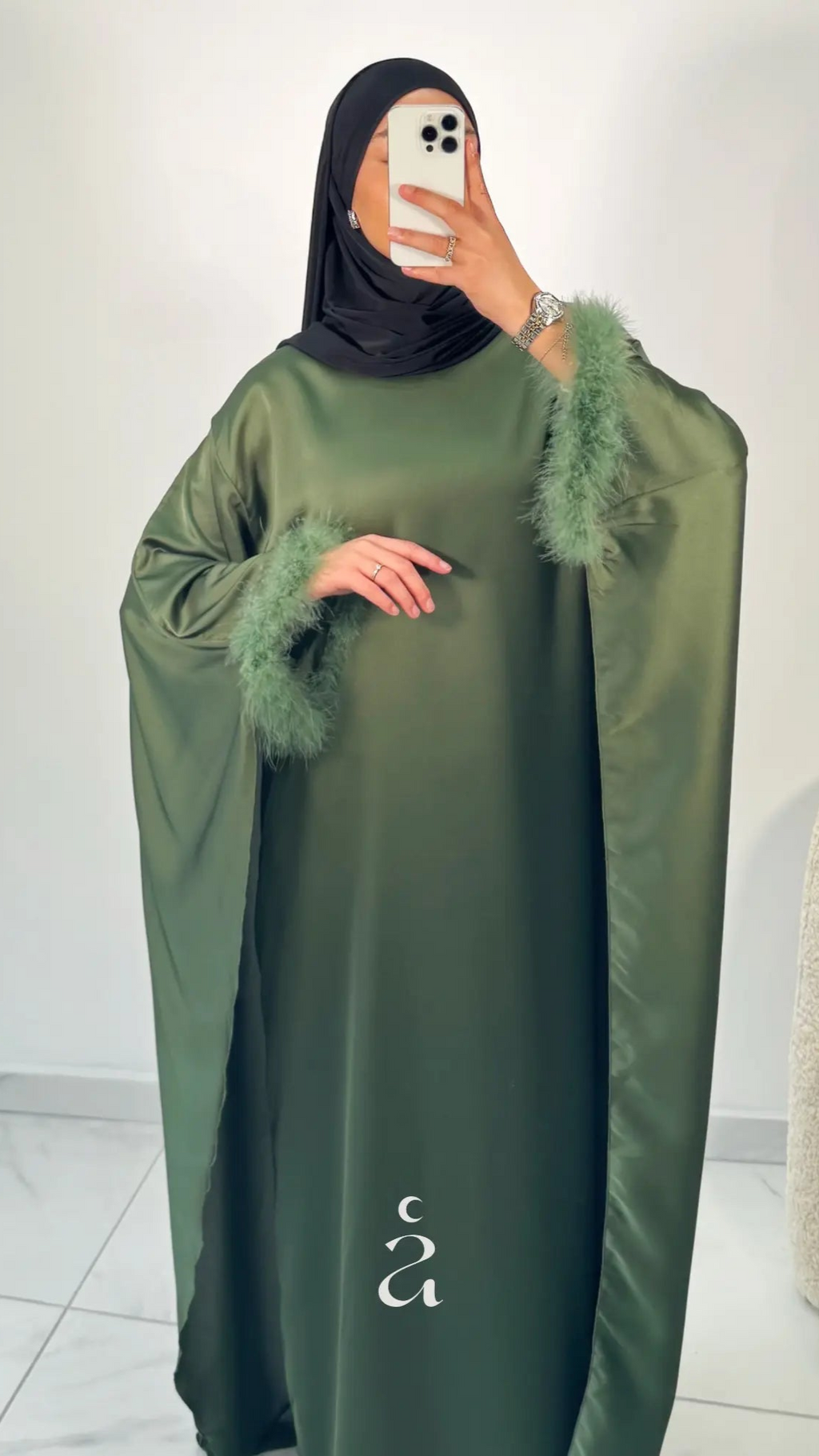 ABAYA SATINÉ - CAPE