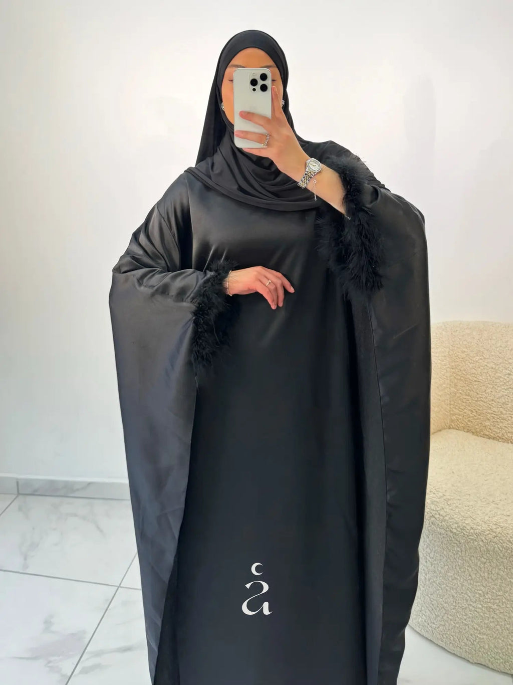 ABAYA SATINÉ - CAPE