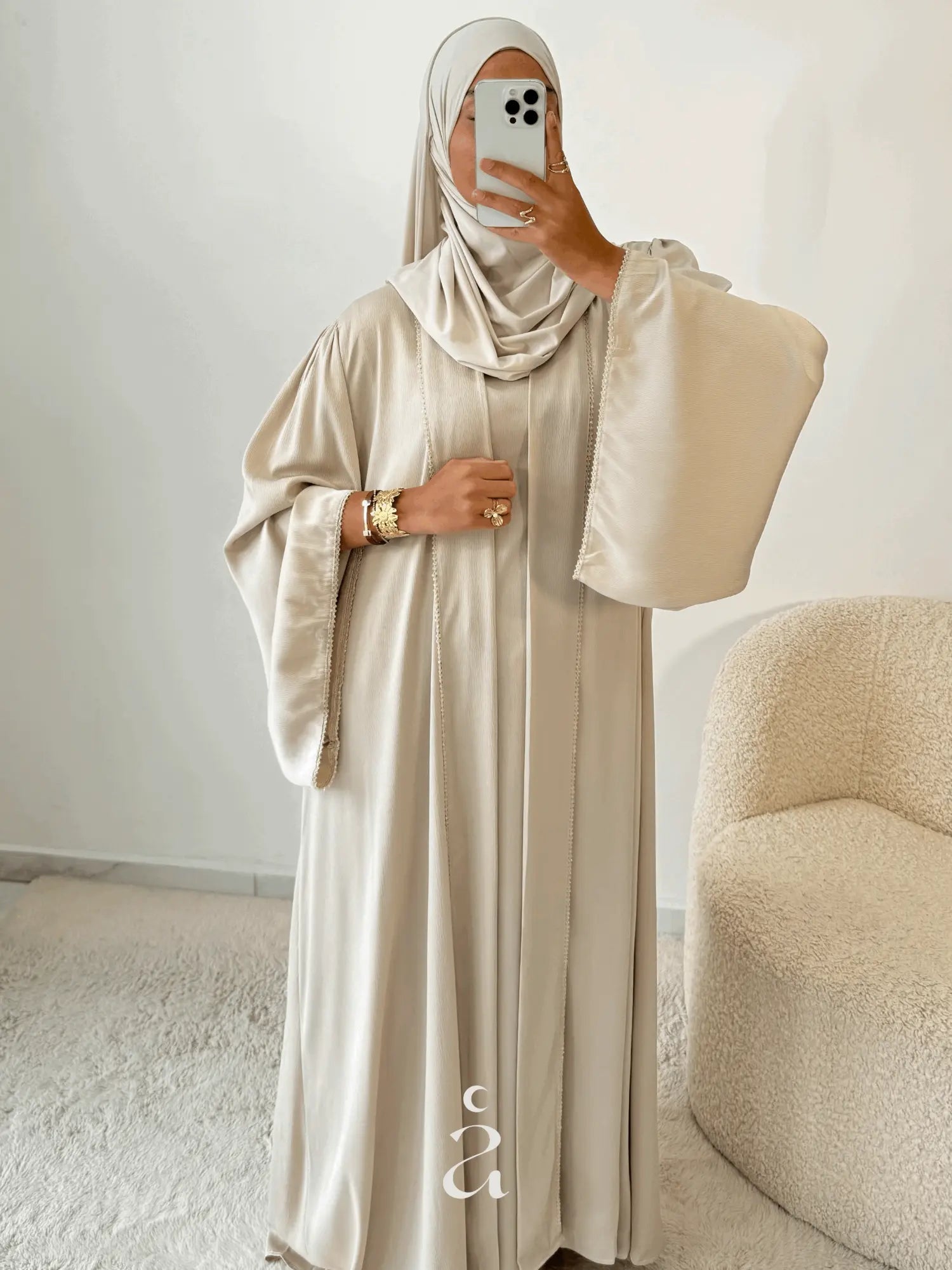 ENSEMBLE SATIN FROISSÉ - AMEENA