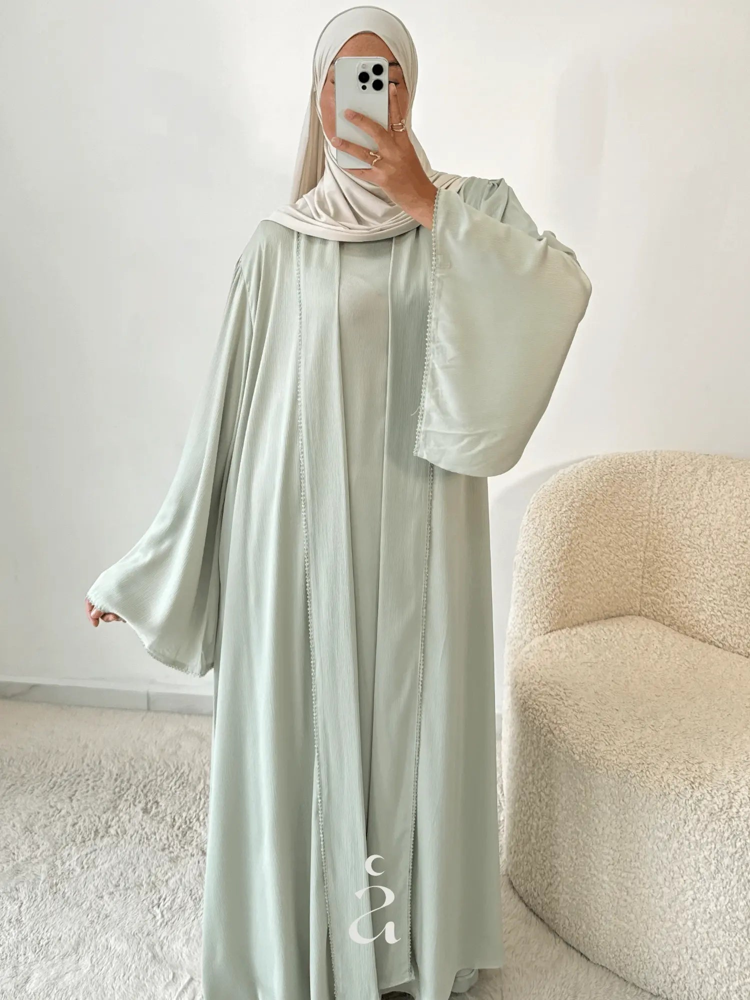 ENSEMBLE SATIN FROISSÉ - AMEENA