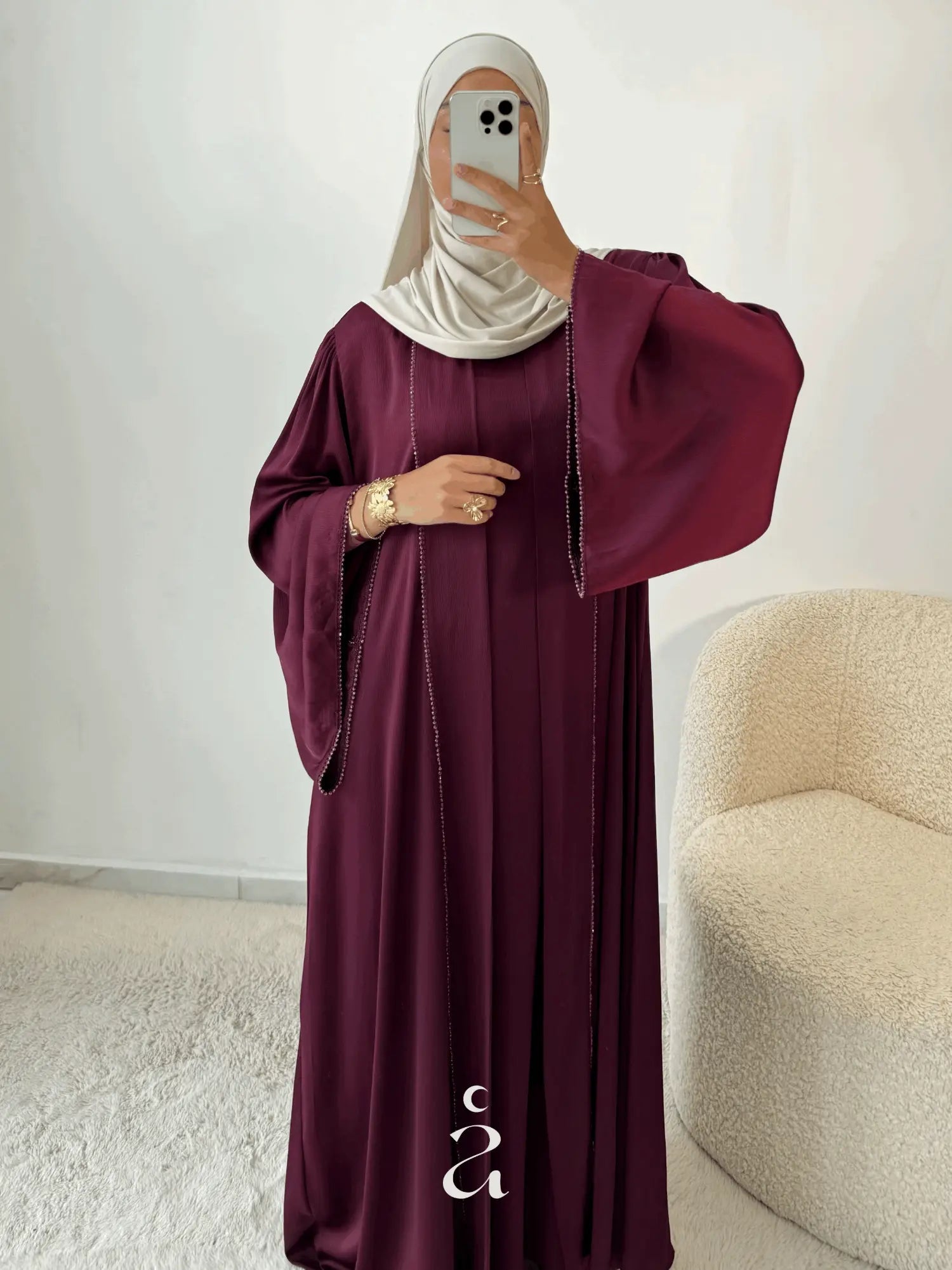 ENSEMBLE SATIN FROISSÉ - AMEENA