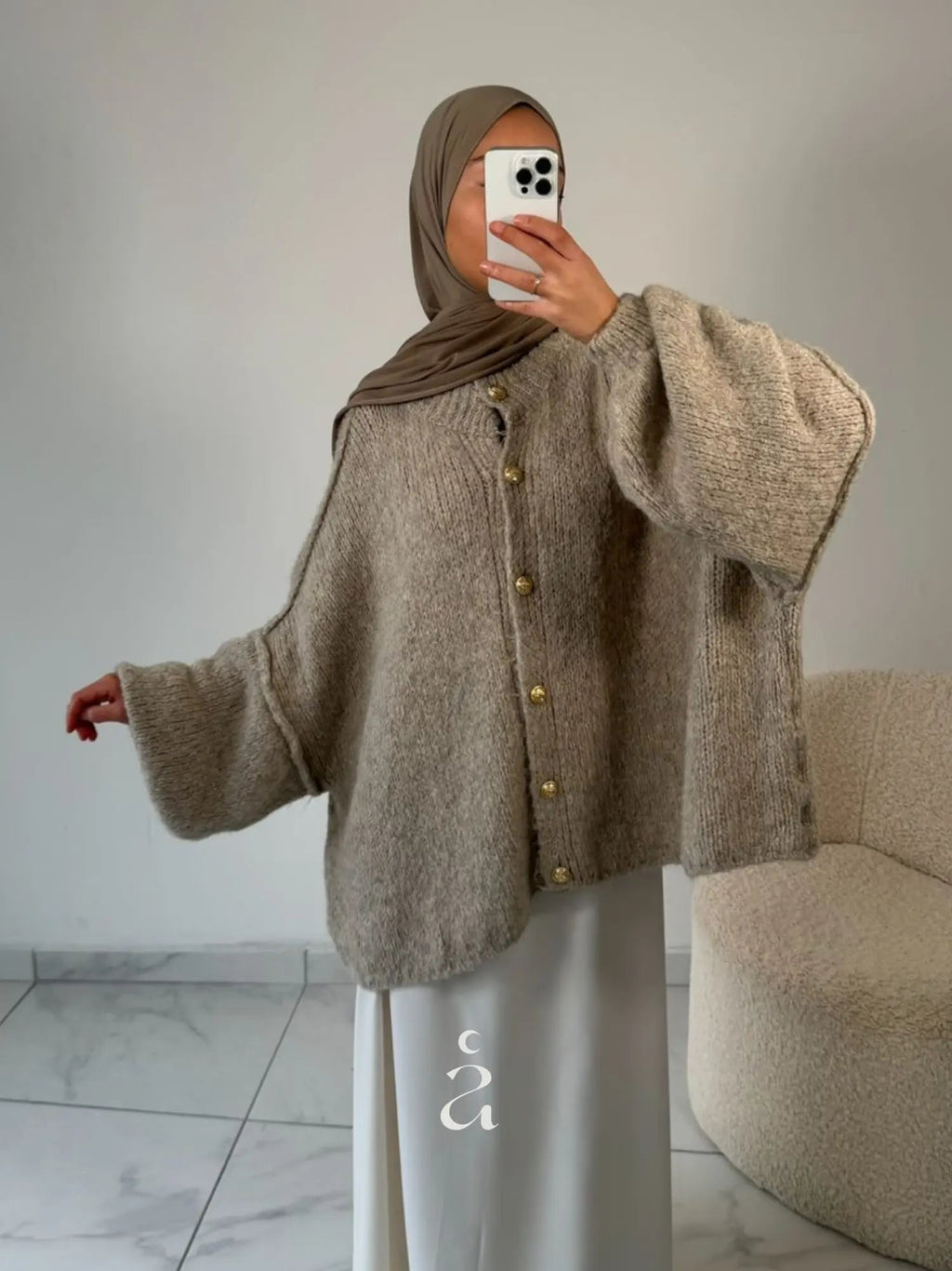 GILET OVERSIZE - BOUTONNIÈRE