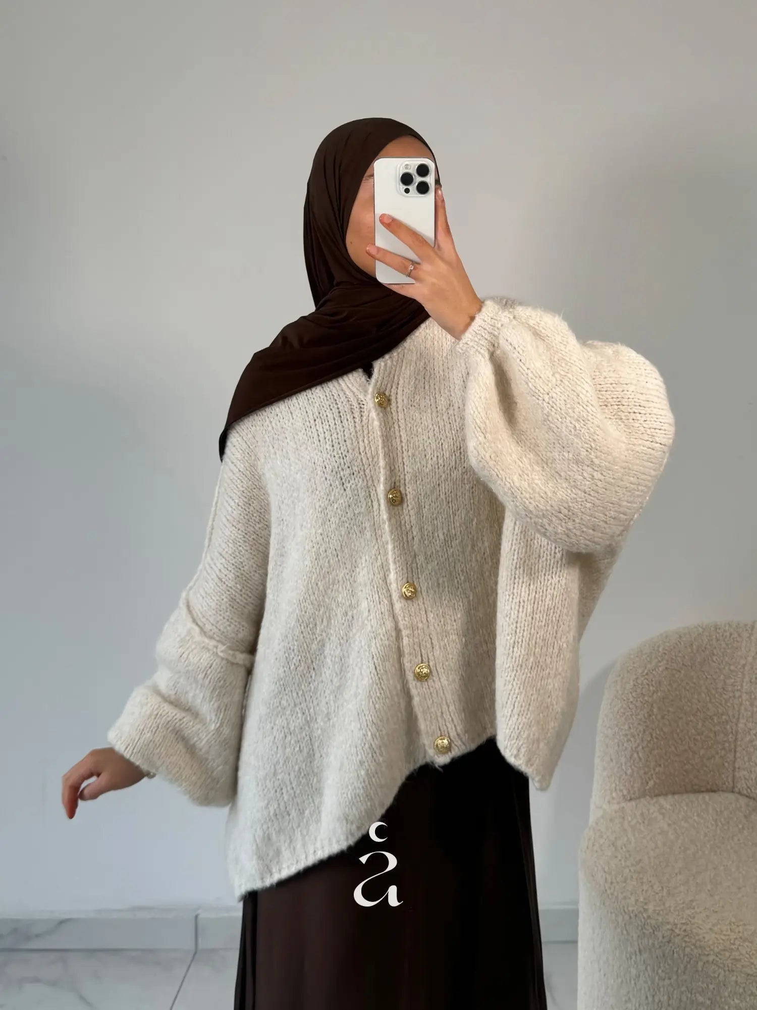 GILET OVERSIZE - BOUTONNIÈRE